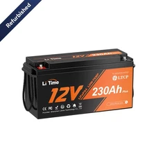 Litime 12V 230Ah Plus Lithium Battery LiFePO4 Low-Temp For RV Boat-Refurbished