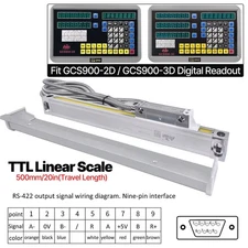 5um Linear Scale Linear Encoder 20in Travel Fit GCS900 Digital Readout DRO Lath