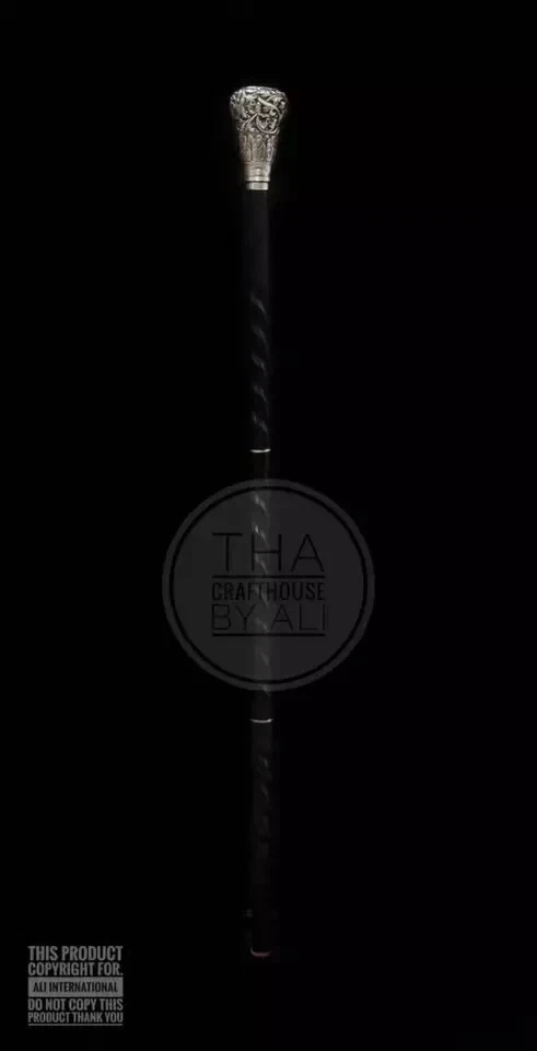 Royal cane stick role sterling silver walking stick cane - Image 2 of 4