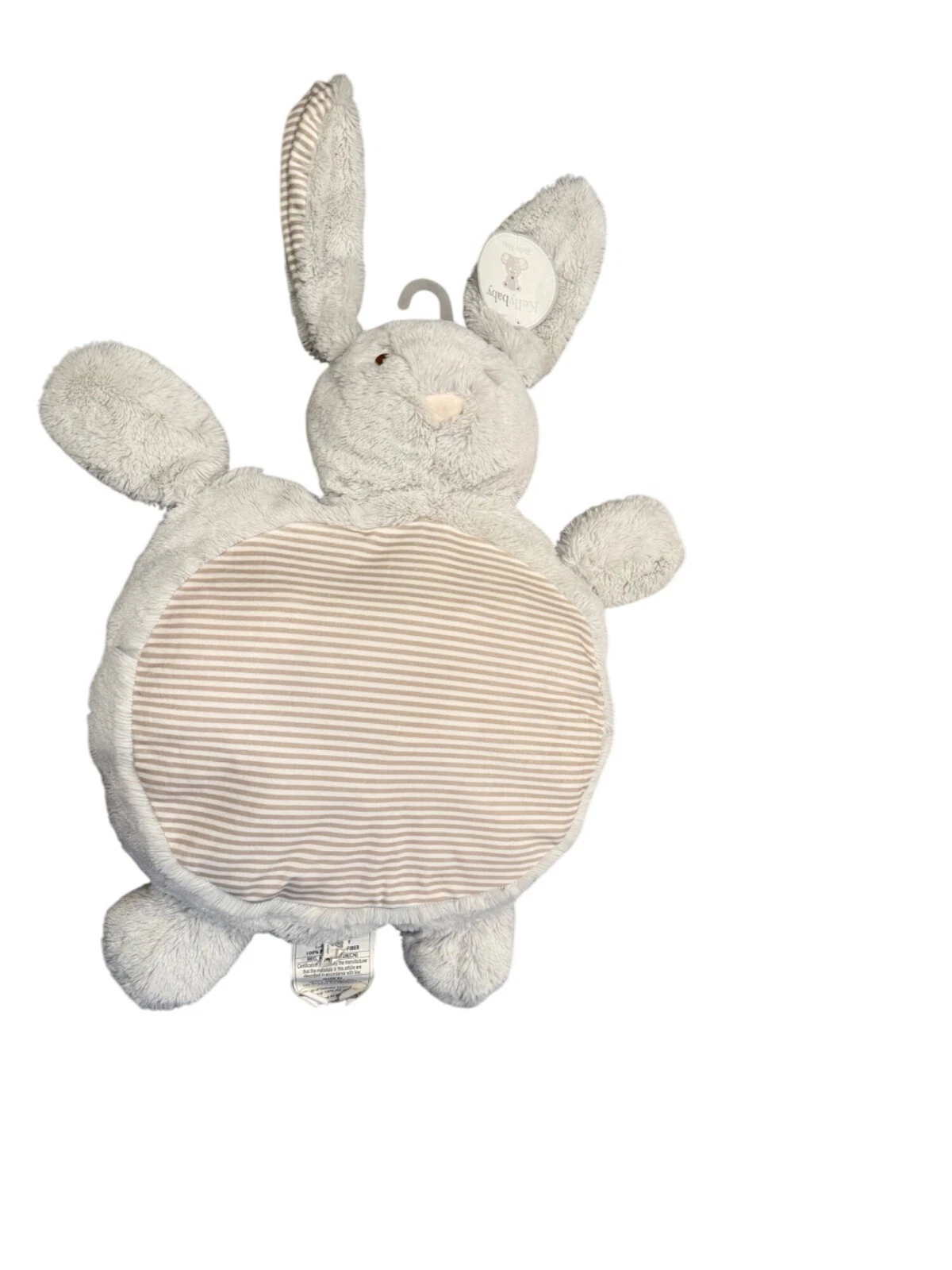 Kellybaby Bunny Belly Baby Mat Beige Striped Soft Cozy Nursery developmental toy