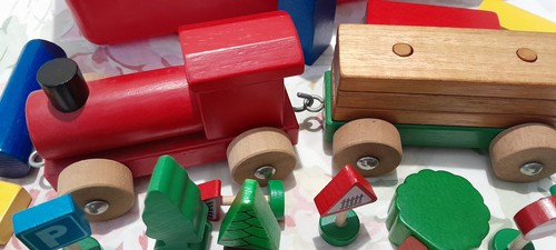 Wooden tractor and Forklift vintage in beautiful hand made timber. - Picture 2 of 4