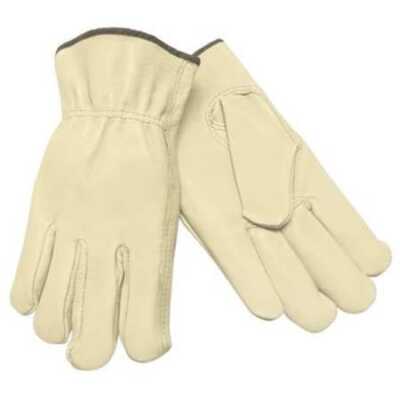 Mcr Safety 3401Xxl Leather Drivers Gloves, Pigskin, Shirred Slip-On, Keystone