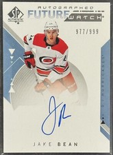 2019 SP Authentic Future Watch Auto Jake Bean Rookie Auto /999 Carolina