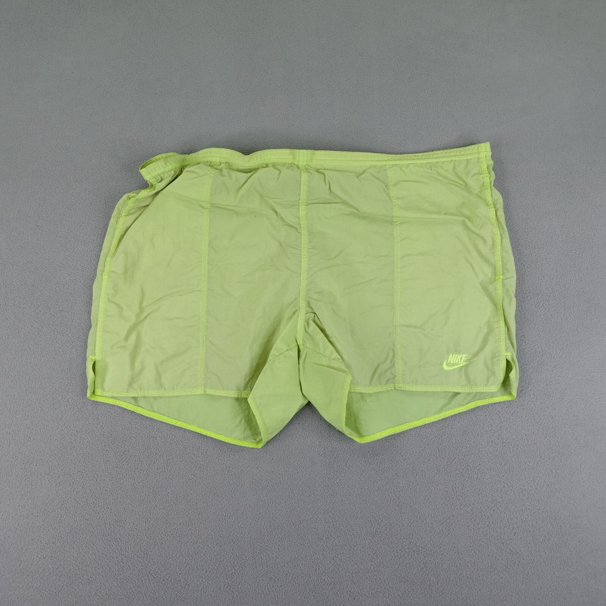 Vintage Nike Shorts Mens 3XL Neon Green Running Jogging Tennis Athletic Gym  90s