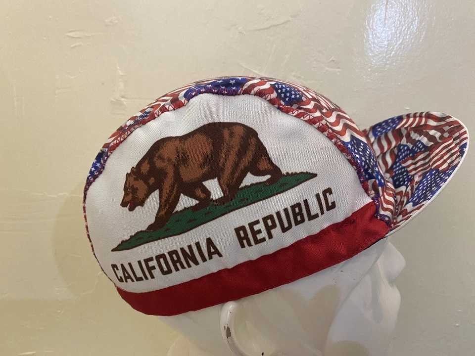 Gorra de ciclismo CALIFORNIA hecha a mano en EE. UU. Foto 4 de 4