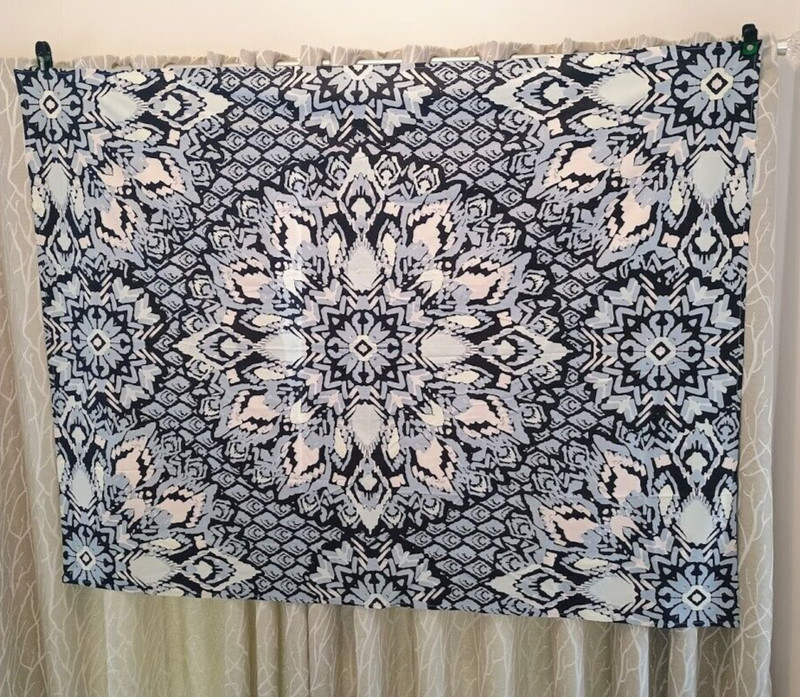 Hippie Bohemian Psychedelic Peacock Mandala Wall Hanging Bedding Blue Tapestry
