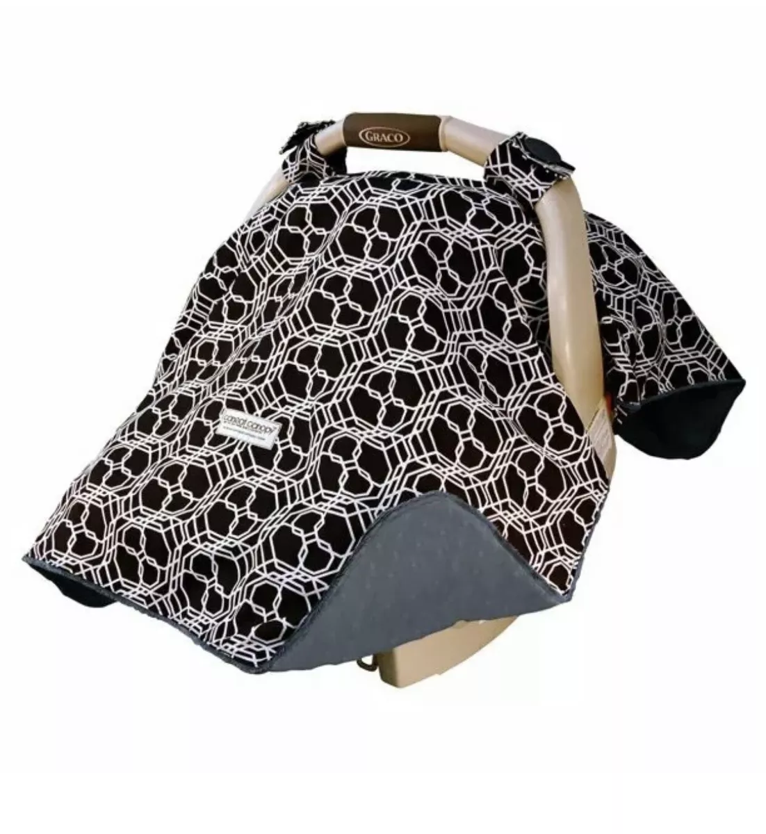 Carseat canopy top black and white