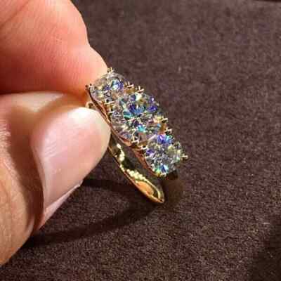 IGI-zertifizierter runder im Labor gezüchteter Diamant-Verlobungsring 2 kt 925 Silber