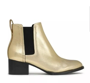 metallic gold booties