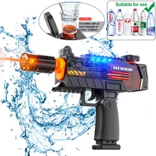 Electric Water Gun with Muzzle Flash Automatic Water Gun Adults Kids Squirt Toys