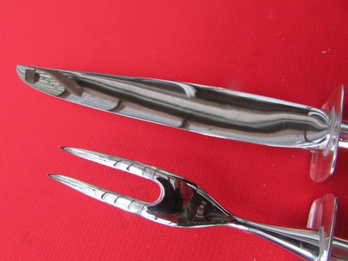 MINT 1955 Flower Song Pattern 2 Piece Carving Set by Gorham Silver Plate - Picture 11 of 11