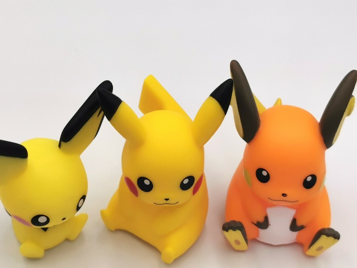 Pichu Pikachu Raichu Pokemon Mini Sofubi Figure Bandai Spirits Toy