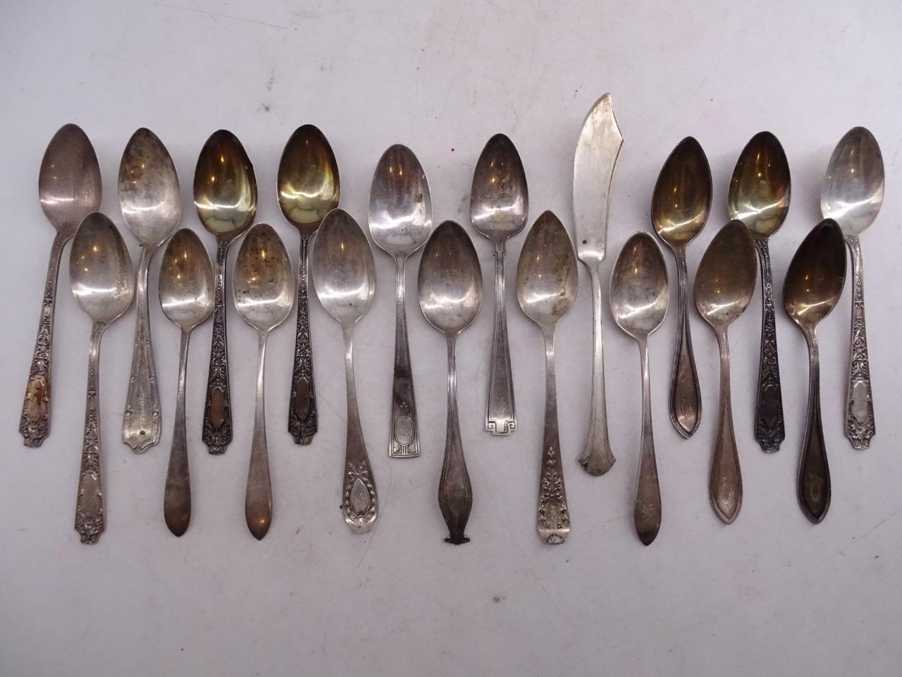 Antique Sterling Silver Teaspoon Collection Alvin Towle x19 Vintage