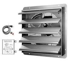 20 Inch Shutter Exhaust Fan with Temperature Controller and Power Cord Kit
