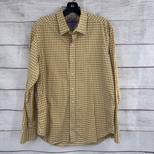 Robert Graham Button Down Shirt Gingham Check Pattern Long Sleeve Casual Medium