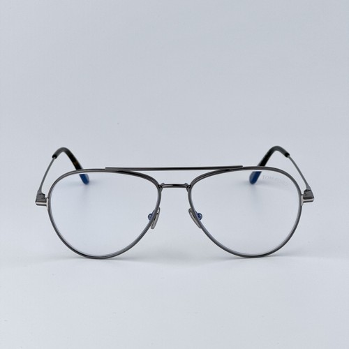 Tom Ford Women Eyeglasses Gunmetal Blue Light Block Round FT5800 008 BRAND NEW - Picture 2 of 10