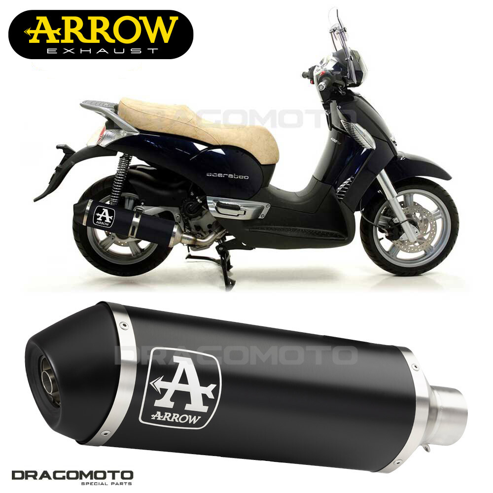 Muffler APRILIA SCARABEO 500 GT 2005 2006 ARROW ALU Black URBAN