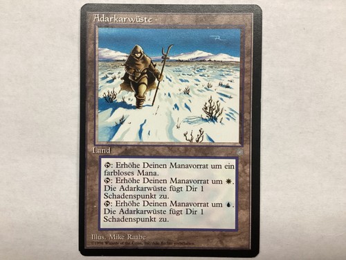 MTG Ice Age ADARKAR WASTES German NM/LP (8795) Graded Power