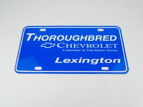 Car Dealership Booster License Plate Sign Thoroughbred Chevrolet Lexington - Afbeelding 1 van 2