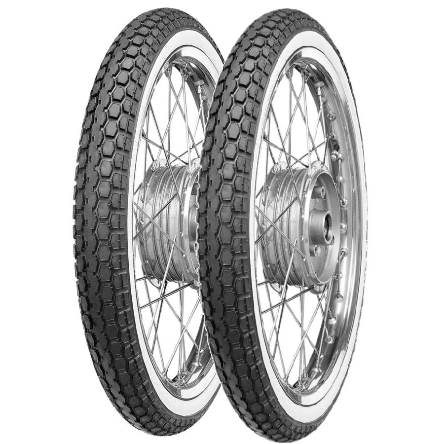 Moped Tyres Continental KKS10  2.00 -19 24B & 2.25 -19 41B TT WhiteWall Aprilia