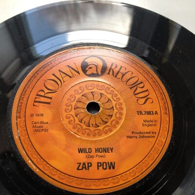 ZAP POW WILD HONEY 1976 UK TROJAN VINYL 7'' 45 SINGLE TR 7983 REGGAE LISTEN