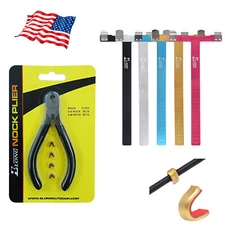 Archery Nock Pliers Set + 4 String Nocking Points + Bow T Square New 