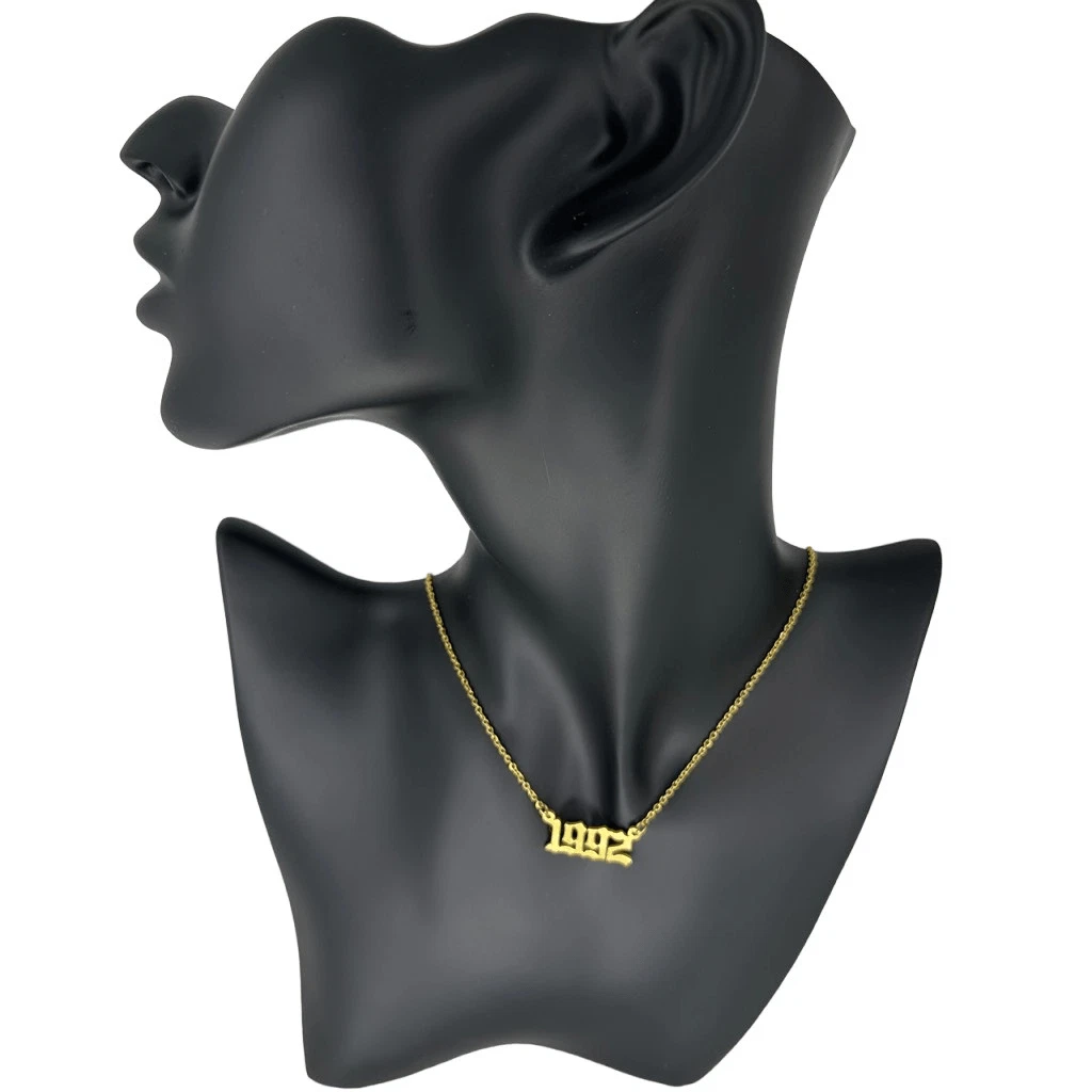 Chic 1992 Birth Year Necklace 14k Gold Plated Stylish Pendant eBay