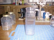 Arc Fance 1 Quart (32oz)Ribbed Clear Glass Refrigerator Water Juice Pitcher Jug