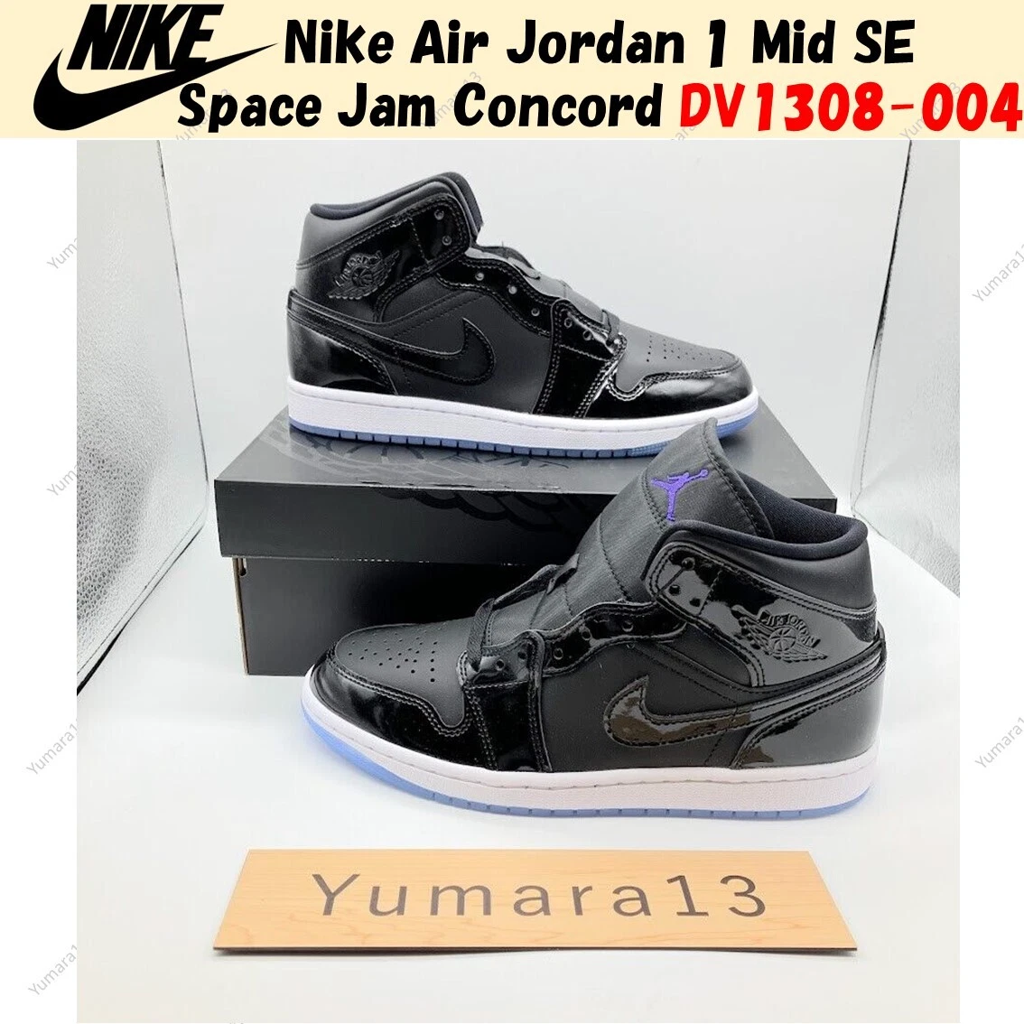 Nike Air Jordan 1 Mid Space Jam Black DV1308-004 Men’s & GS Sizes Brand New