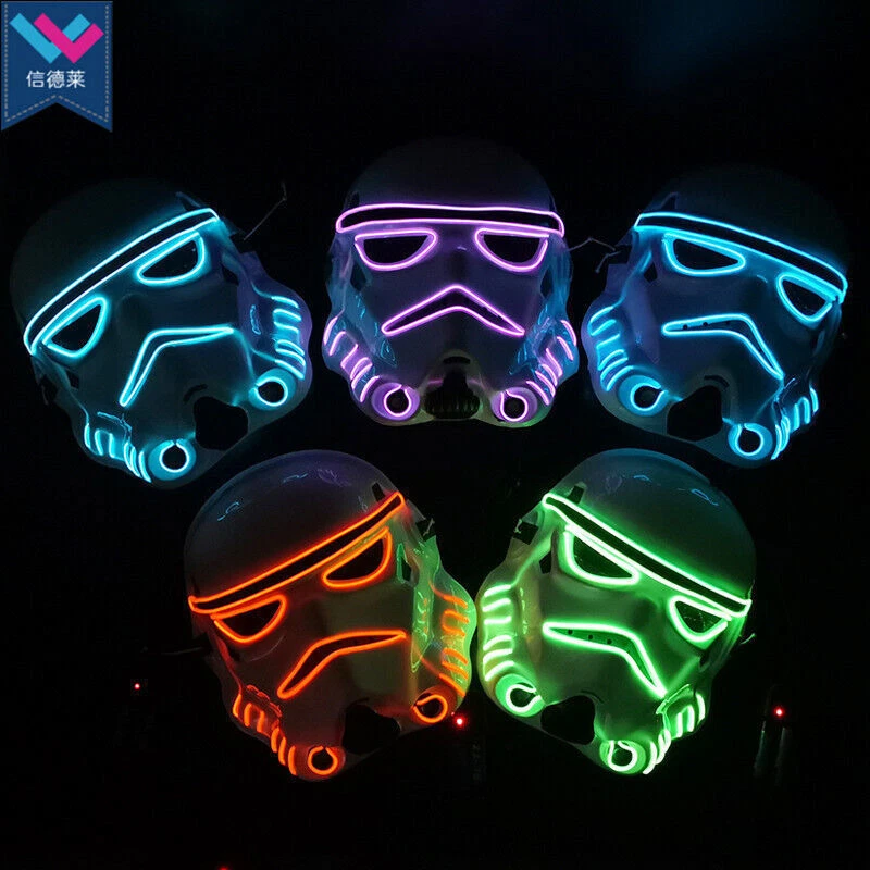 Star Wars Stormtrooper Cosplay Halloween LED Wearable Mask Helmet Headwear Props - Image 2 of 4