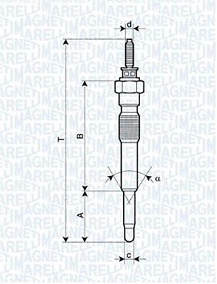 MAGNETI MARELLI 062900068304 Glow Plug for TOYOTA