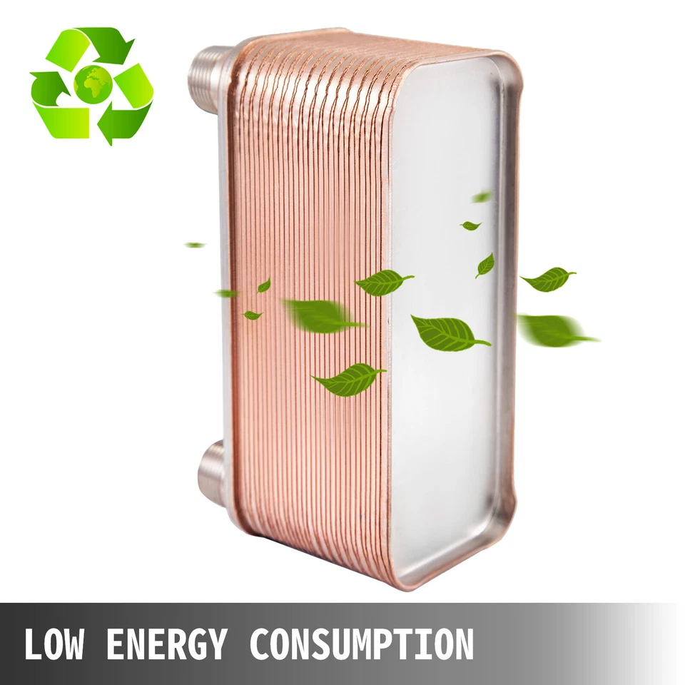 Plate Heat Exchanger 65KW 30 Plate Ba-12 3/4" Plate Heat Exchanger Brazed - Image 3 of 4