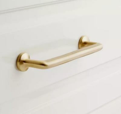 #ad #ad Signature hardware 6quot; Belfast Solid Brass Cabinet Pull Satin Brass $10.00