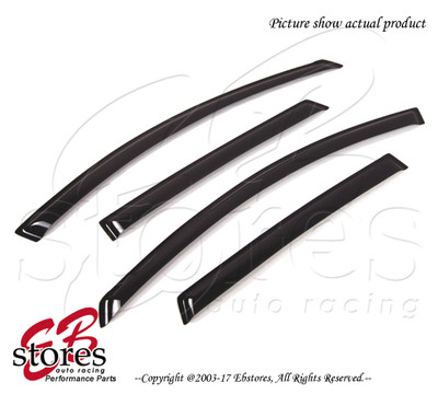 For Saturn Vue 2008-2010 Outside-Mounted Dark Smoke JDM Window Visors 4pcs