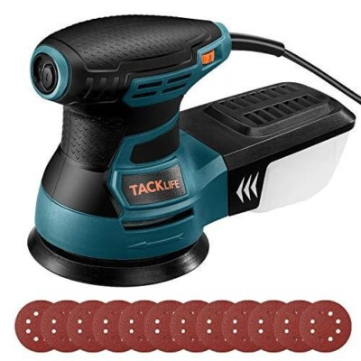 #ad Tacklife 5 inch Random Orbital Palm Sander with 12 Pcs Sand Paper Discs PRS01AS $36.00