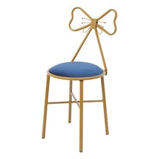 Elegant Butterfly Backrest Chair - Velvet Vanity & Dining Stool