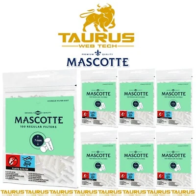 5000 x MASCOTTE REGULAR Filter Tips 7mm Cigarette Tobacco Rolling Smoking Bag UK