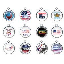 Martin Luther King Day Glass Cabochon Charms