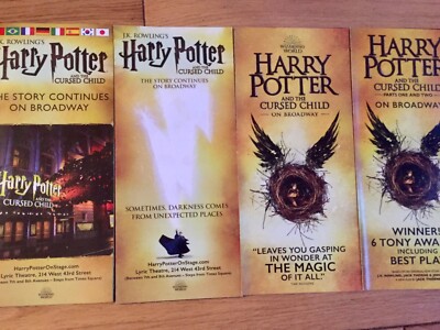 HARRY POTTER UND DAS VERFLUCHTE KIND NEUE BROADWAY THEATER FLYER X 4