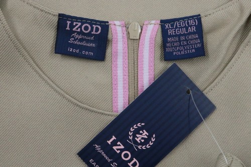 Izod Girls Khaki School Uniform Jumper Dress Size XL 16 Regular NEW - Picture 6 of 6