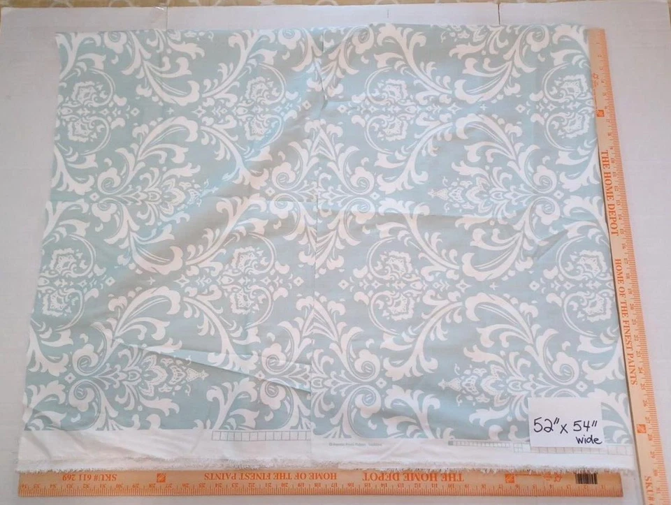 Lt Green White Premier Traditions Home Decor Sewing Fabric Cotton 1 Pc 52" x 54" - Image 2 of 4