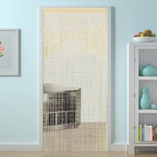 String Door Privacy Lace Curtain Macrame Boho 35 79in/90 200cm Champagne