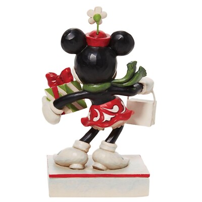 Jim Shore Disney Black White Red & Green Minnie Mouse with Bag
