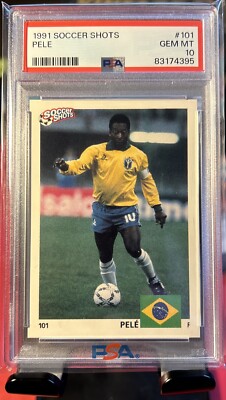 1991 SOCCER SHOTS PELE FIFA World CUP PSA 10 CASE HIT POP 9 Unreal