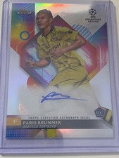 2023 Topps Finest UEFA Club Competitions Paris Brunner Rookie Auto RC Dortmund