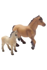 BULLYLAND Pferde Spielfiguren Set Stute Fohlen Braun Tierfigur Spielzeug