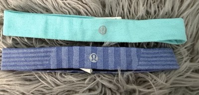 Lululemon Skinny Fly Away Tamer x 2 set Headbands Ziggy Anti Slip EUC