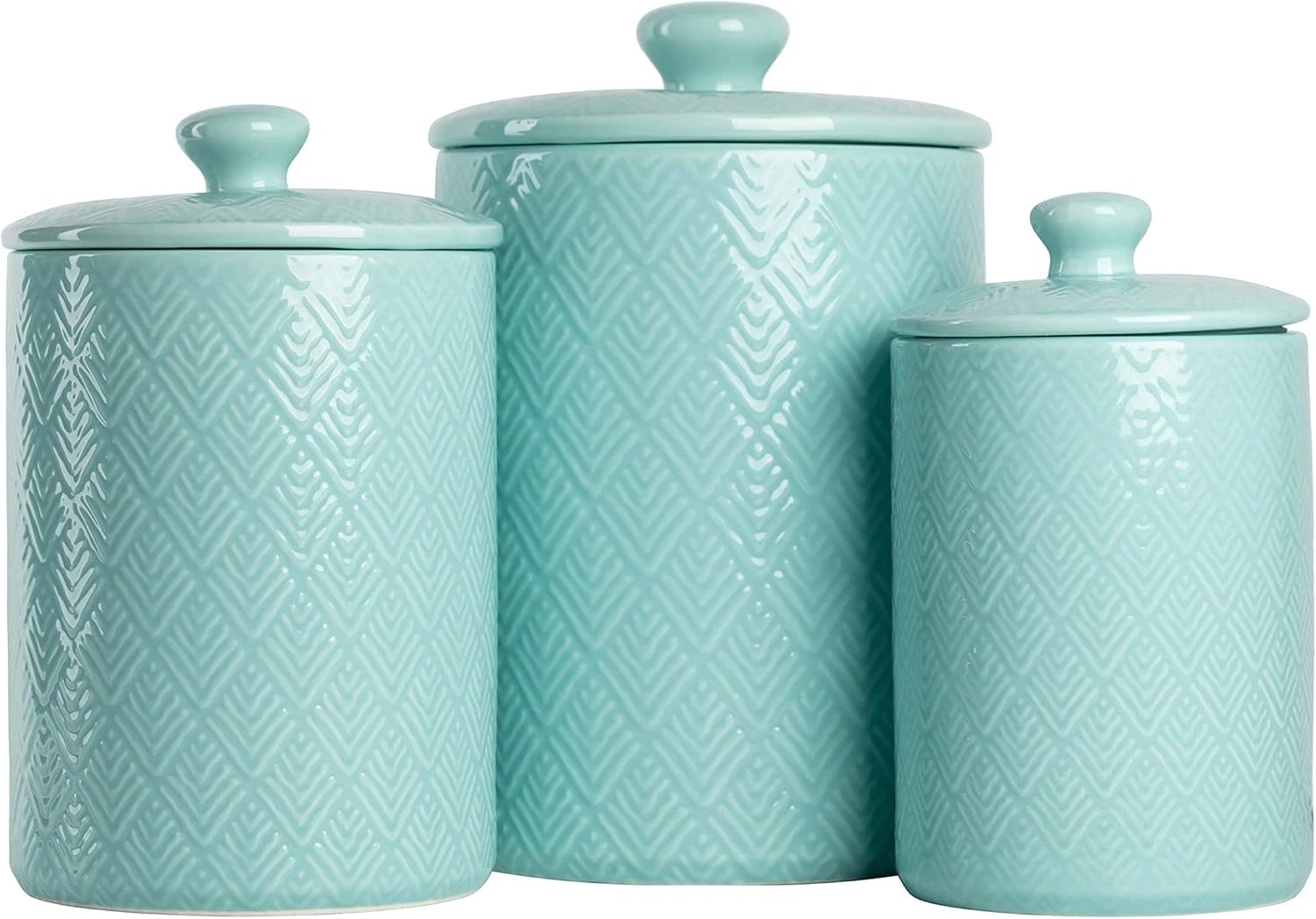 10 Strawberry Street Kitchen Canister, 3 Piece Set, Marquis Blue