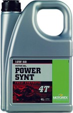 Motorex 580-0216 306210 POWER SYNTHETIC MOTOR OIL 4T 10W60 4L
