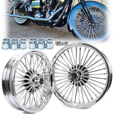 21x3.5 18x3.5 Fat Spoke Wheels Chrome Rims For Harley Heritage Softail Flstc
